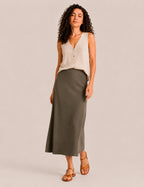 Falda Maxi Kaki