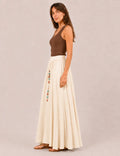 Falda Maxi Piedras Crema