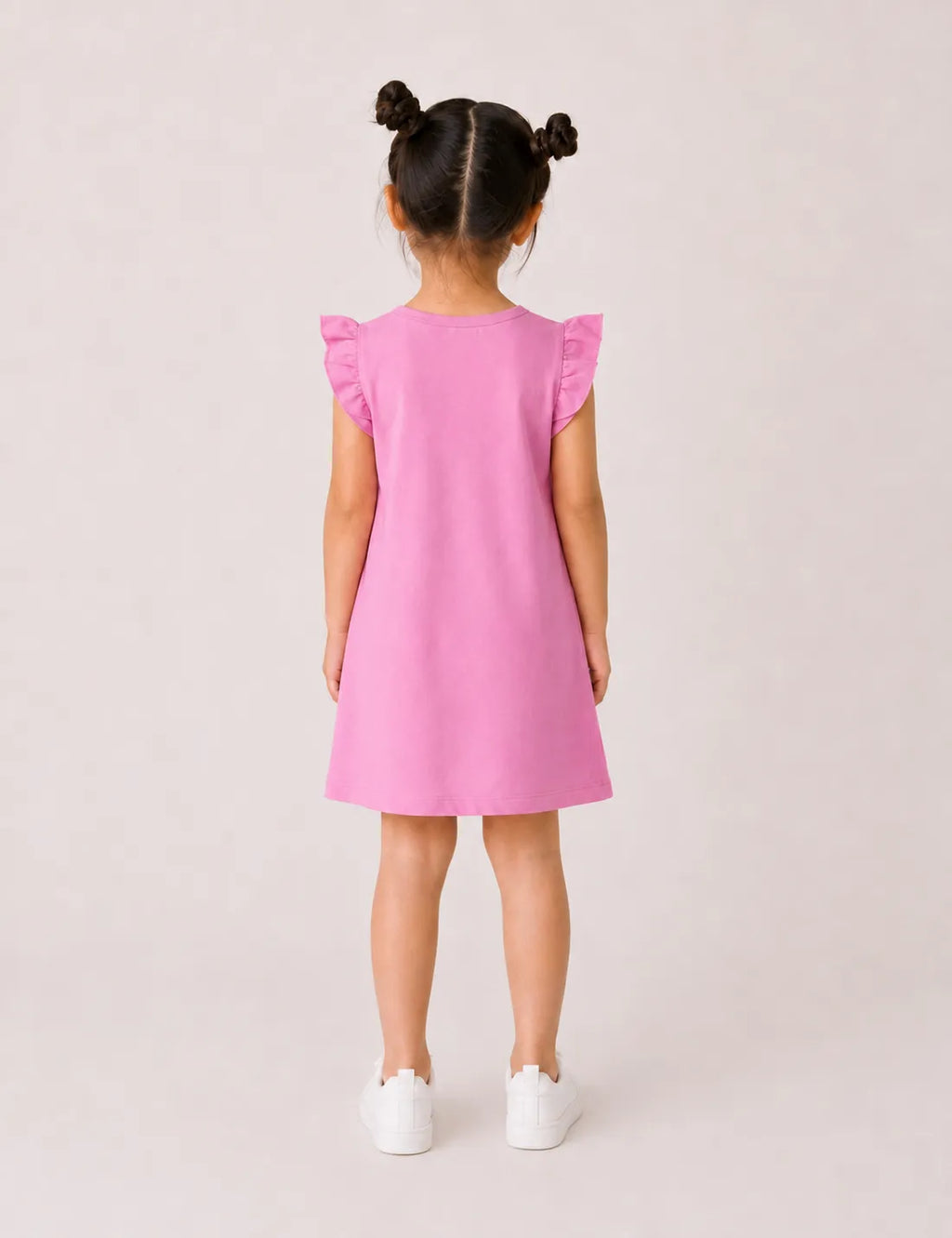 Vestido Volante Flor Malva