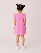 Vestido Volante Flor Malva