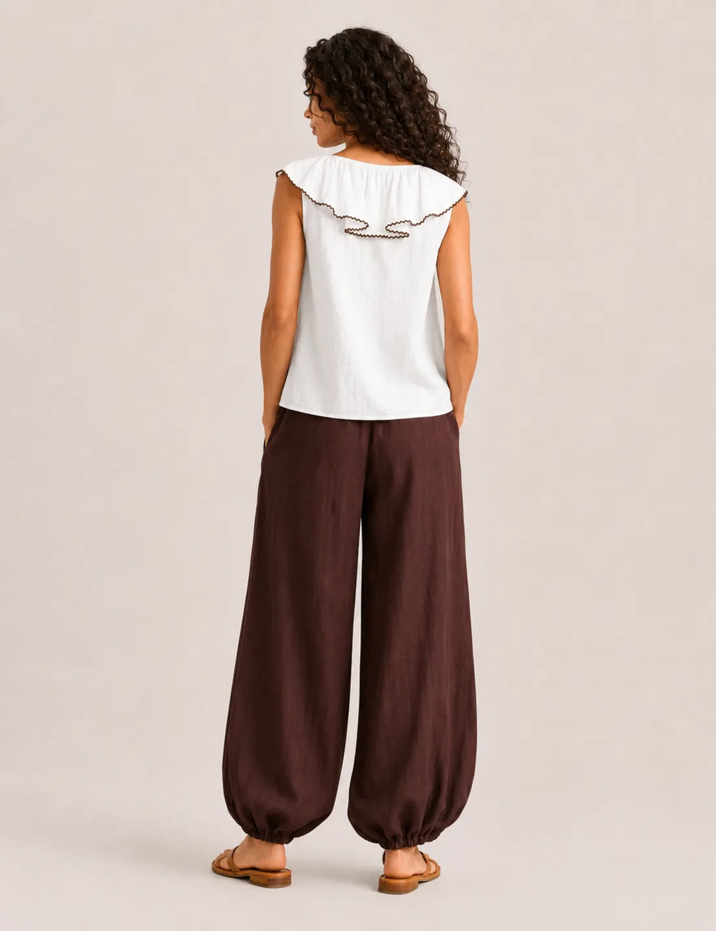 Blusa Volante Botón