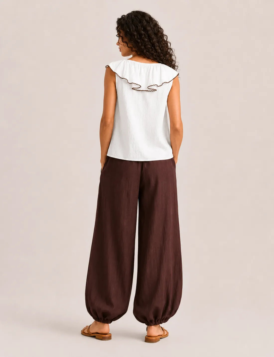 Blusa Volante Botón