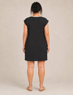 Vestido Negro Ribete Blanco
