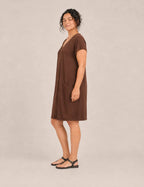 Vestido Bolsillos Marrón