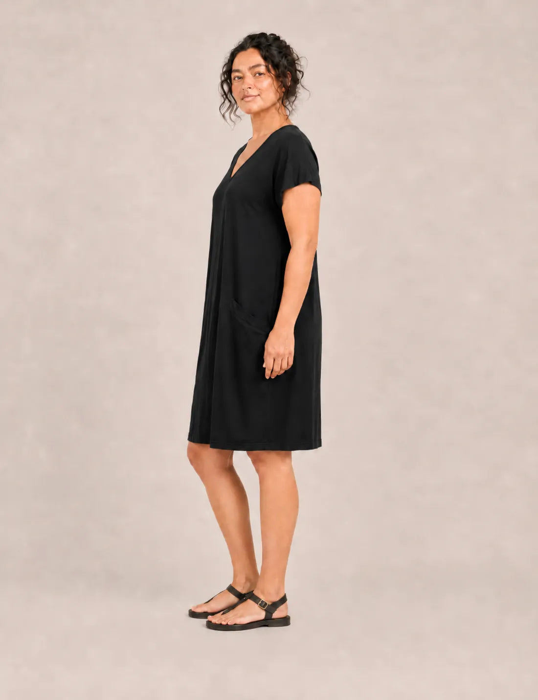 Vestido Bolsillos Negro