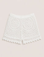 Short Crochet Detalle Blanco