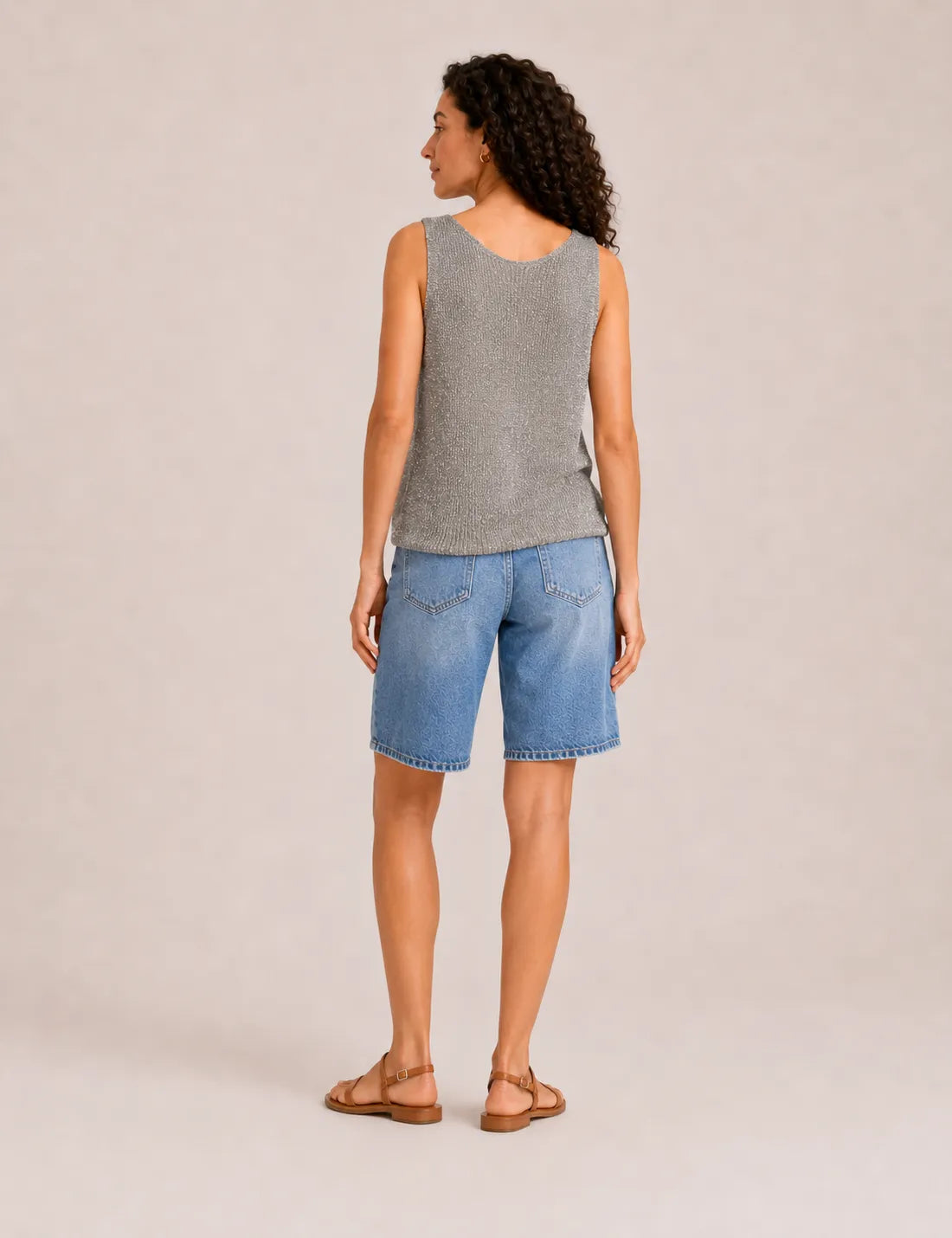 Top Lurex Kaki