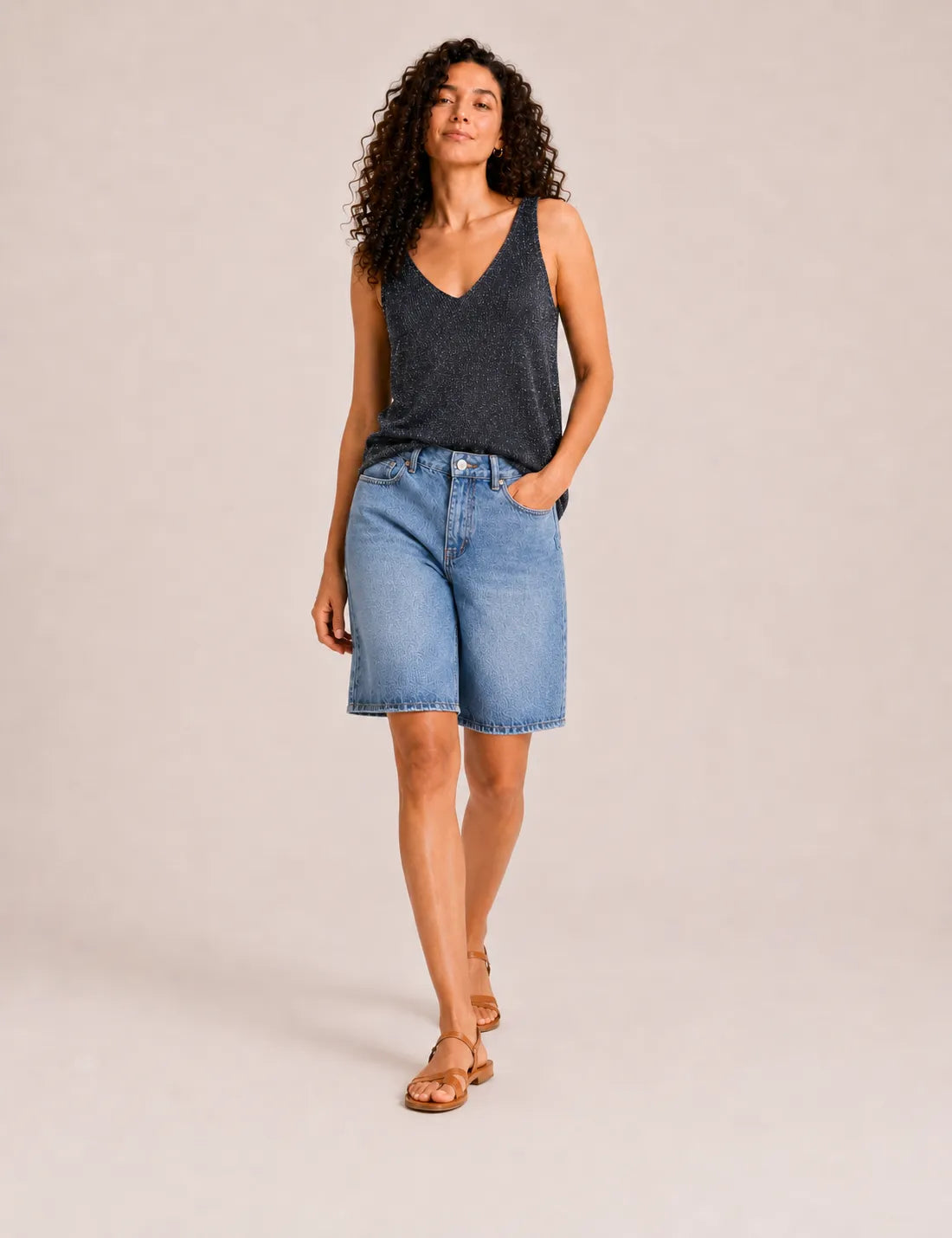 Top Lurex Marino