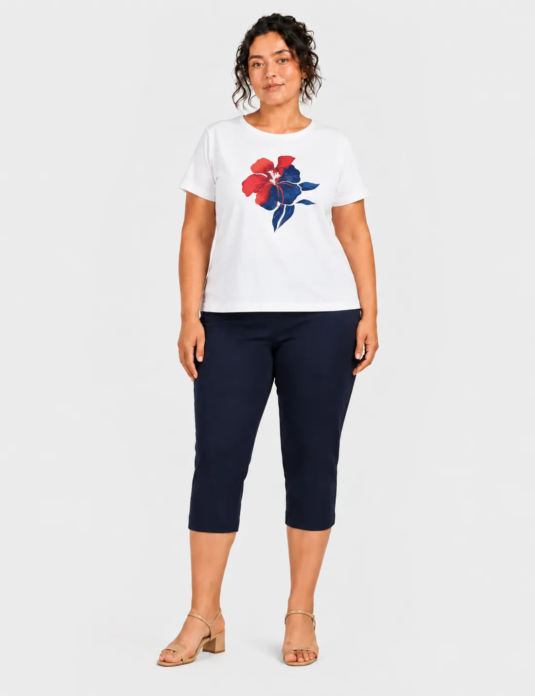 Camiseta Flor Blanco