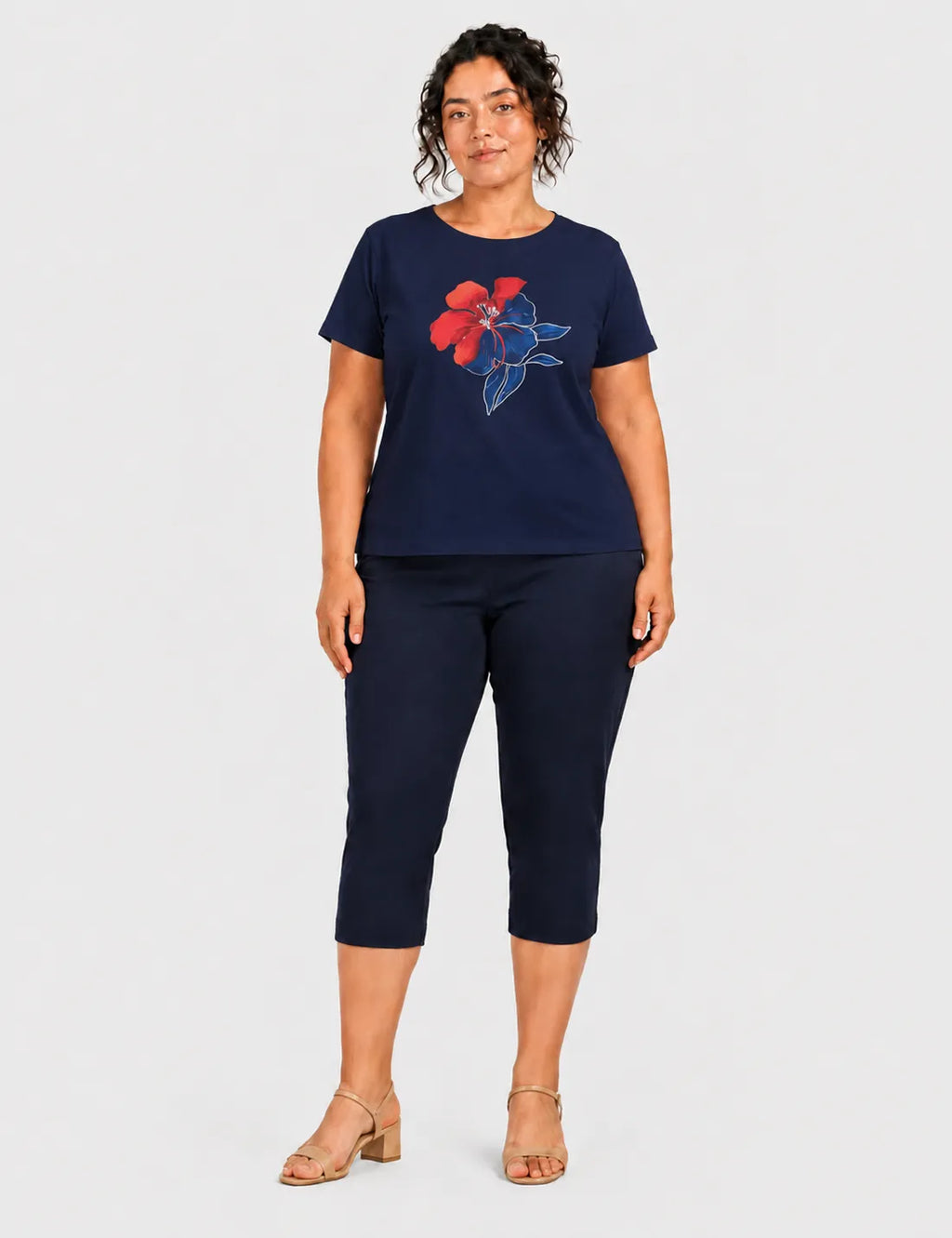 Camiseta Flor Marino