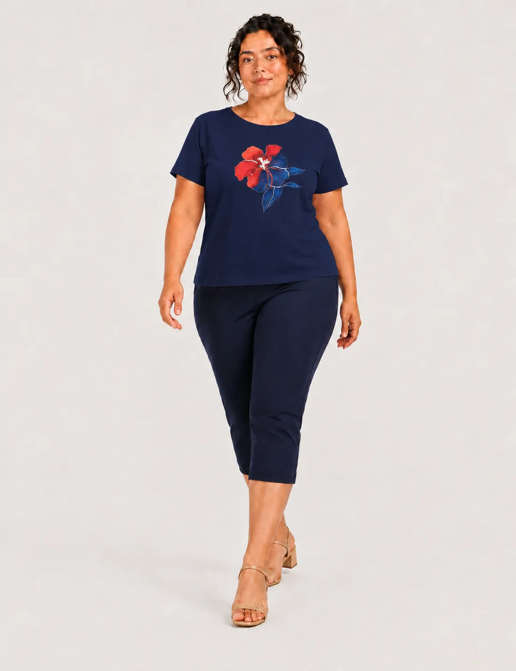 Camiseta Flor Marino