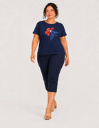 Camiseta Flor Marino