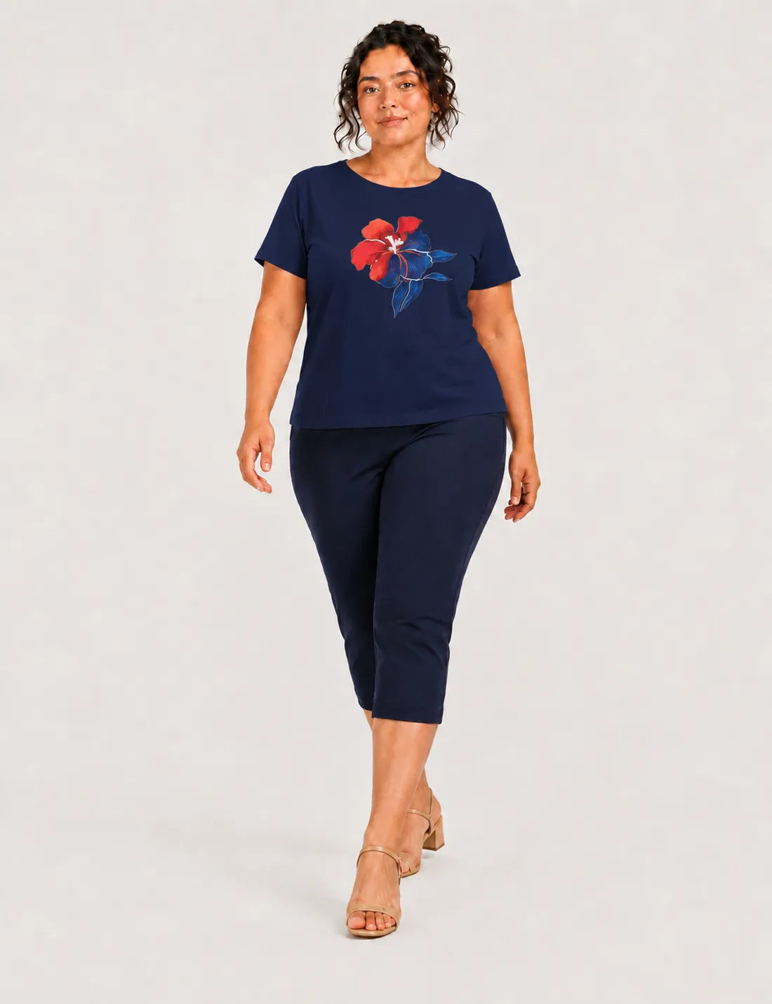 Camiseta Flor Marino
