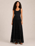 Falda Maxi Encaje Negra