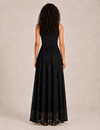 Falda Maxi Encaje Negra