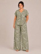 Blusa Pico Estampada Verde