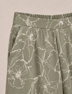 Pantalón Fluido Estampada Verde