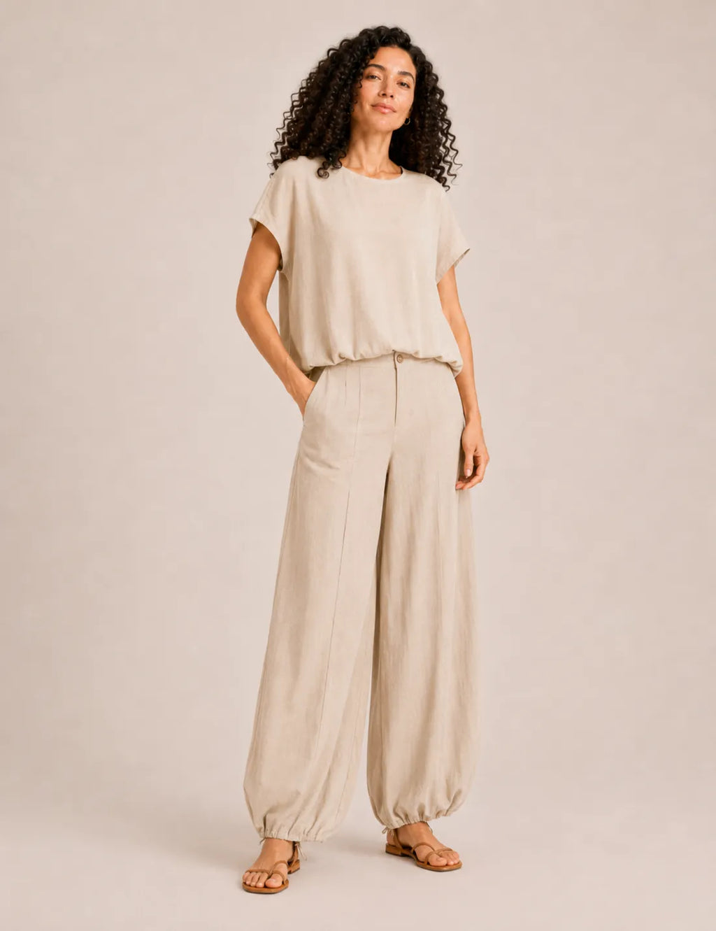 Pantalón Bombacho Crema