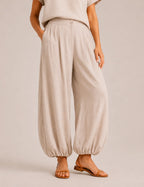 Pantalón Bombacho Crema