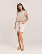 Blusa Goma Crema