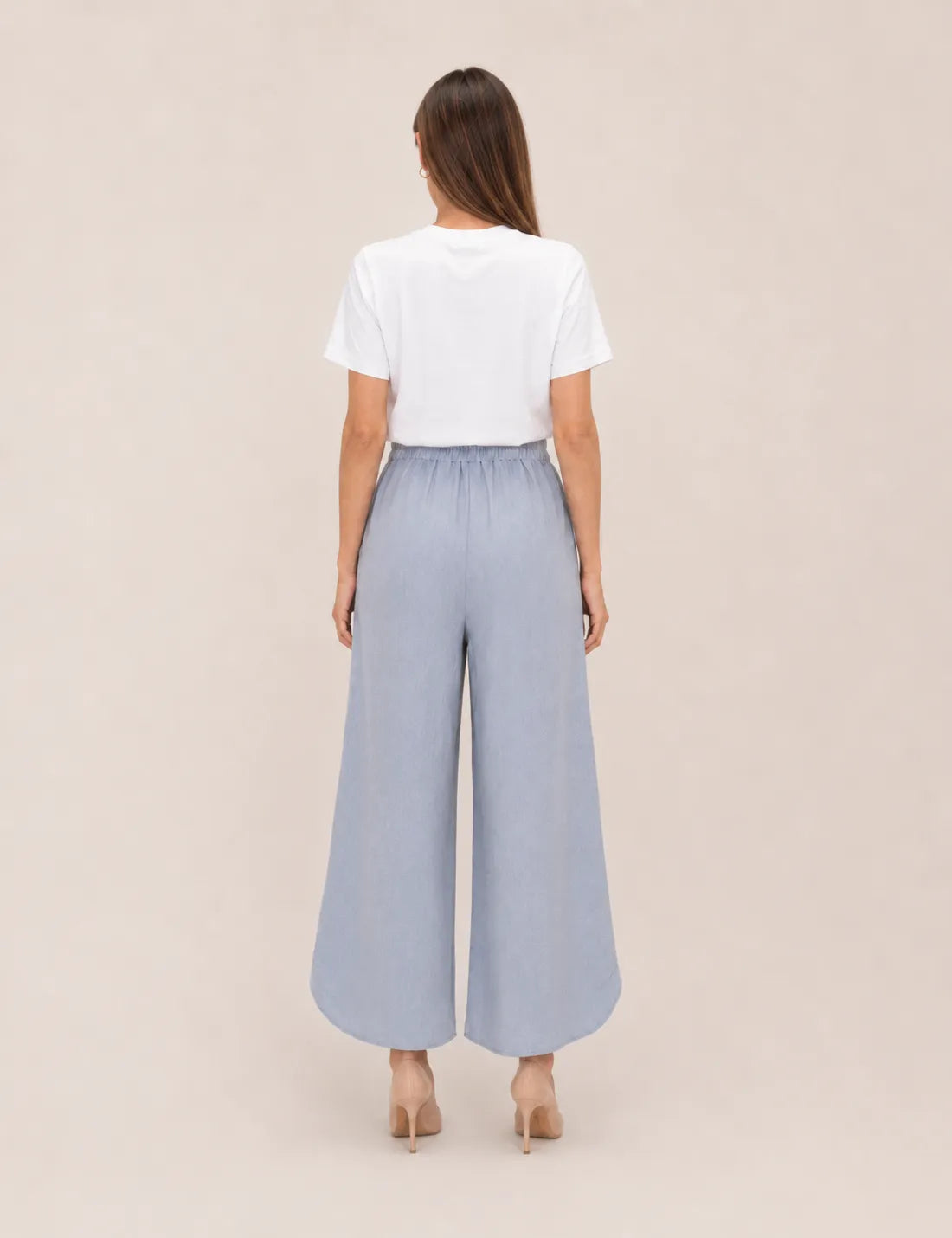 Pantalón Fluido Apertura Azul