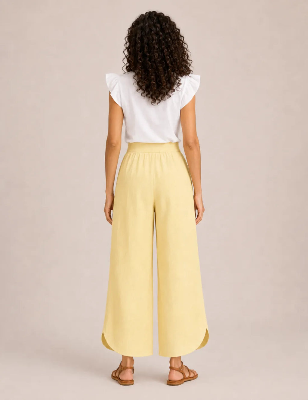 Pantalón Fluido Apertura Amarillo