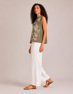 Blusa Bordada Kaki