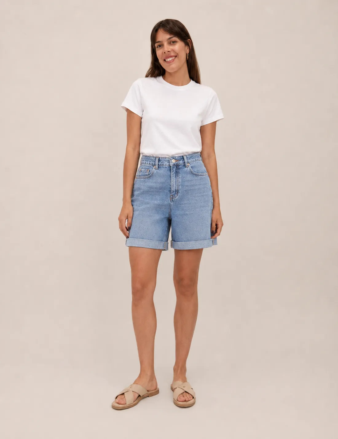 Short Denim Dobladillo