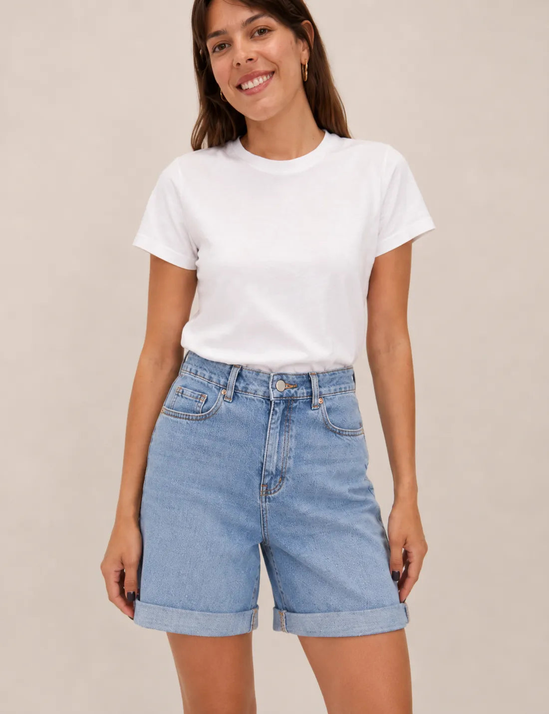 Short Denim Dobladillo