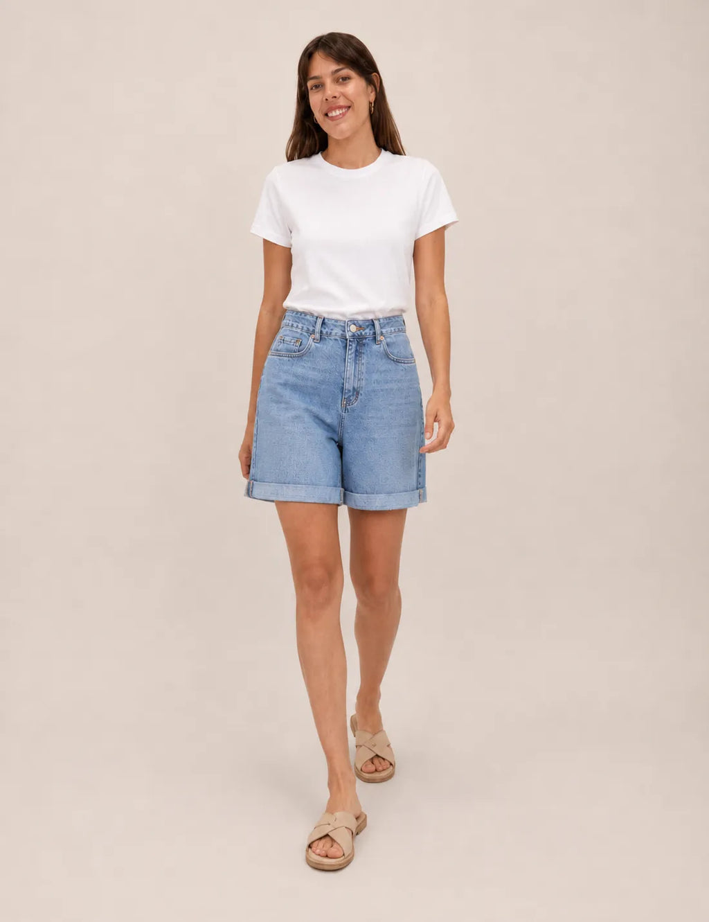 Short Denim Dobladillo