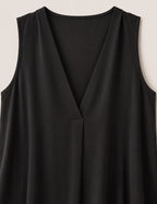 Camiseta Fluida Pliegue Negra