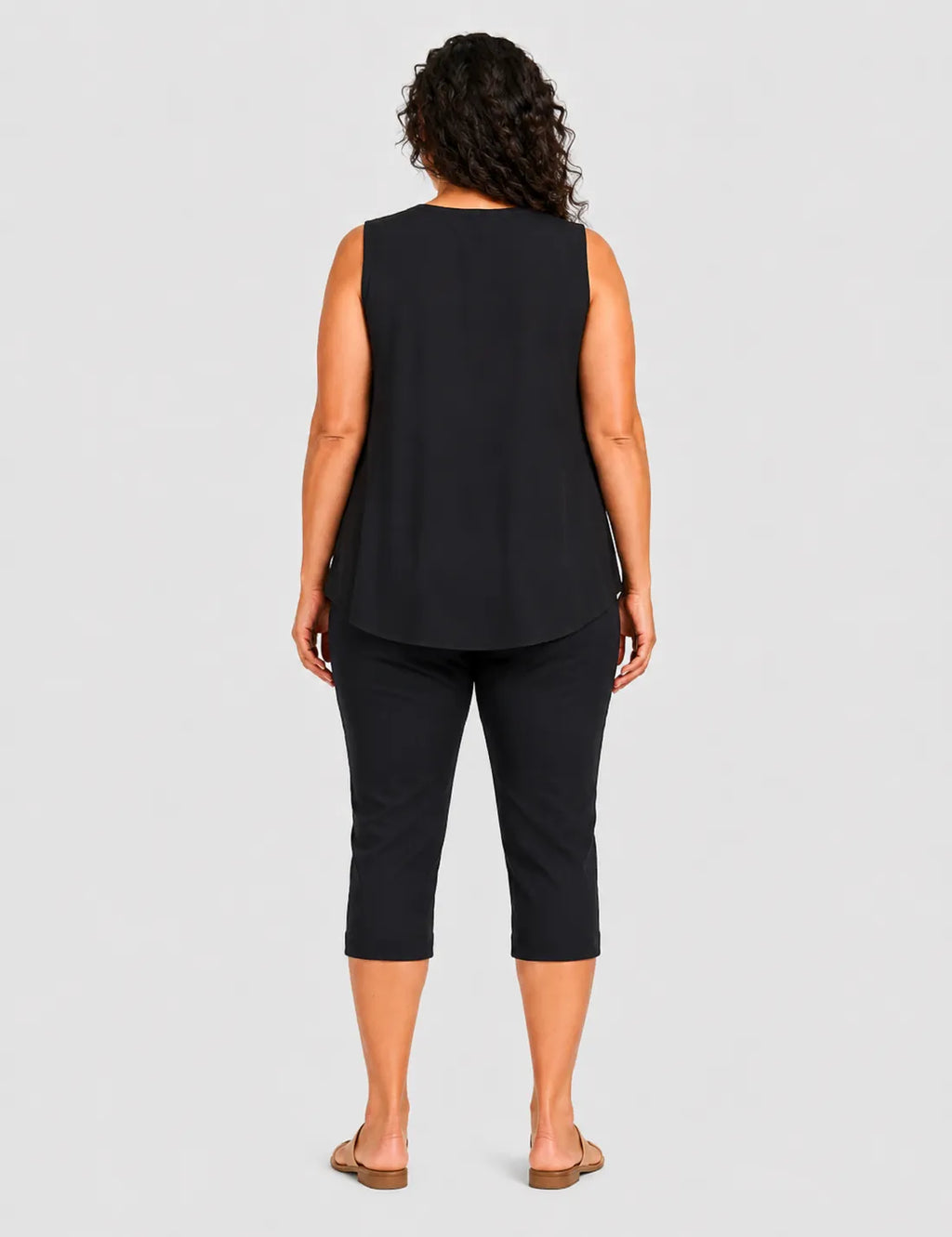 Camiseta Fluida Pliegue Negra