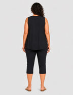 Camiseta Fluida Pliegue Negra