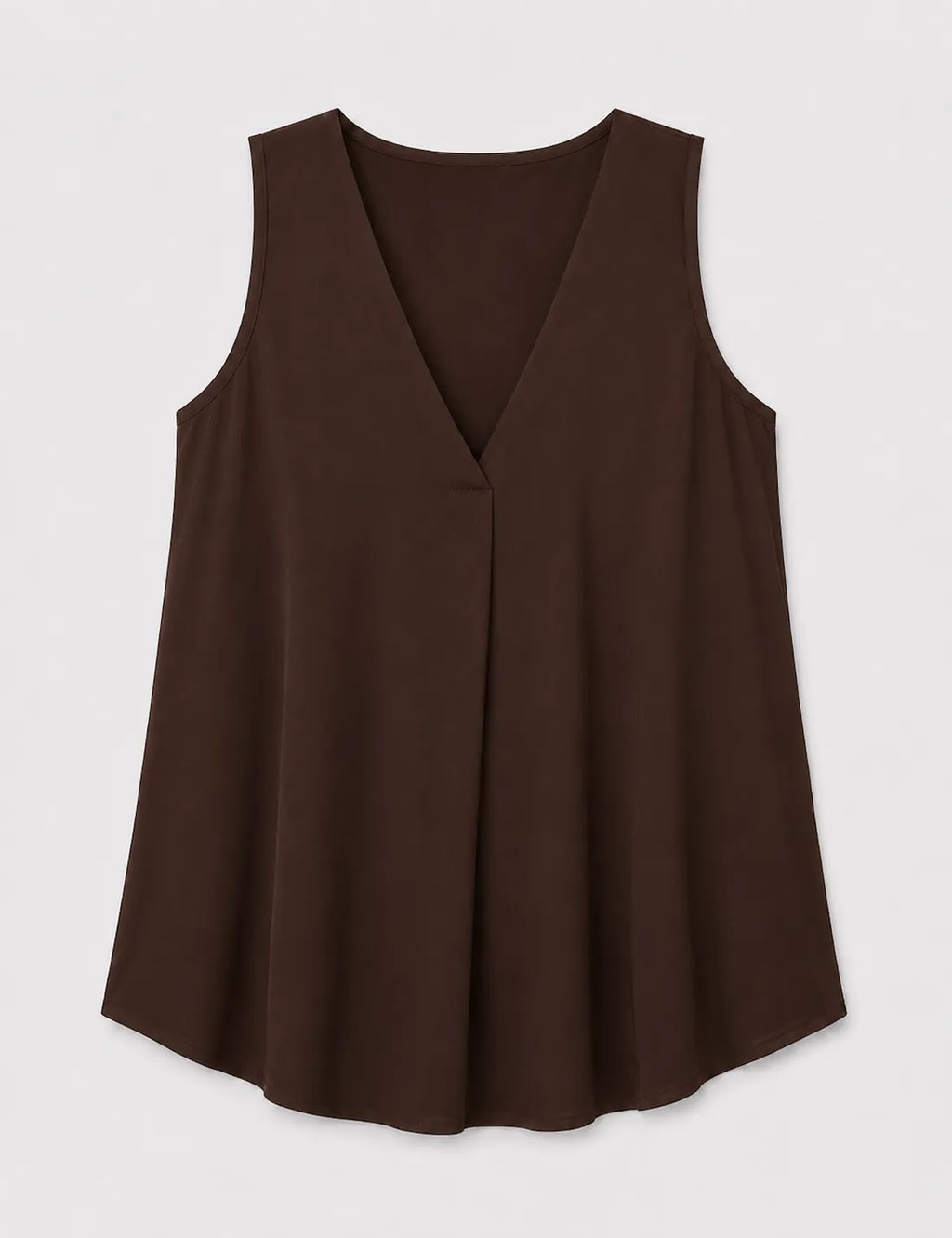 Camiseta Fluida Pliegue Chocolate