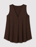 Camiseta Fluida Pliegue Chocolate