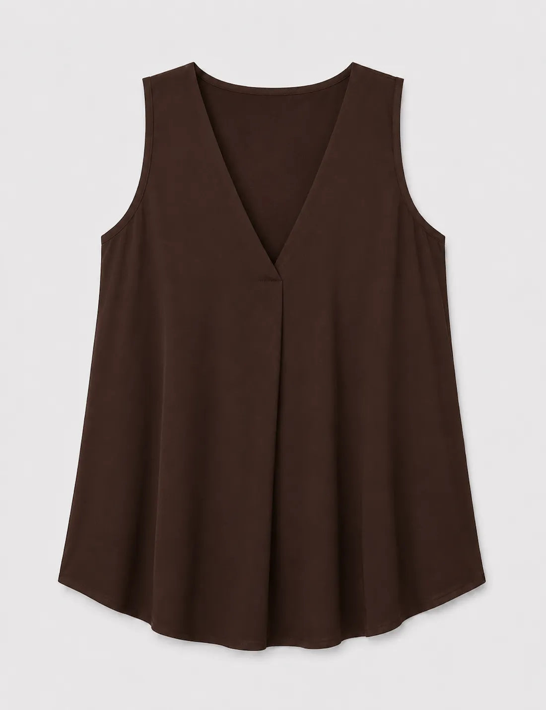 Camiseta Fluida Pliegue Chocolate