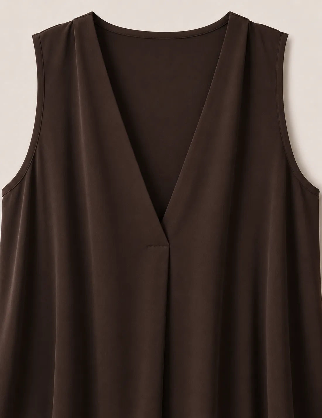 Camiseta Fluida Pliegue Chocolate