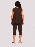 Camiseta Fluida Pliegue Chocolate