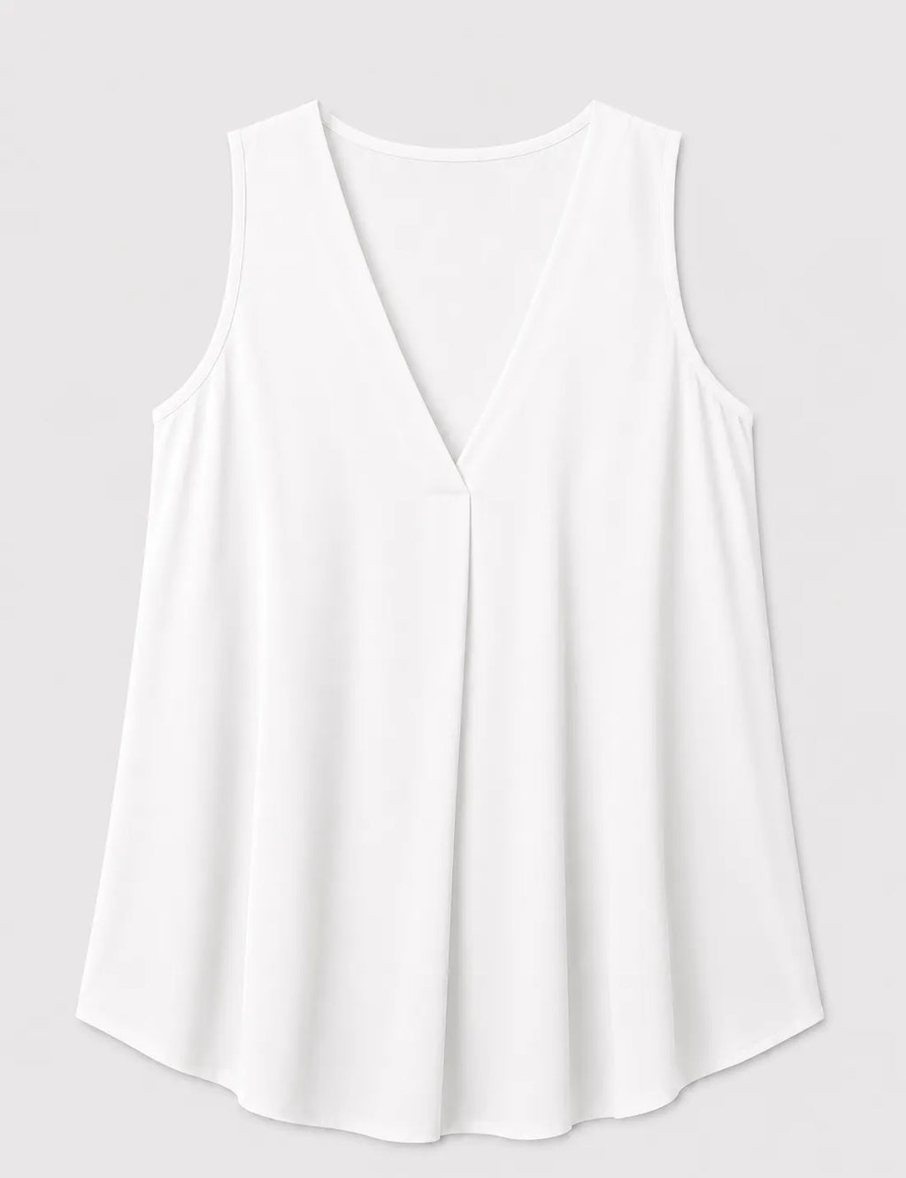 Camiseta Fluida Pliegue Blanca