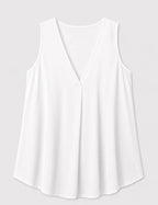 Camiseta Fluida Pliegue Blanca