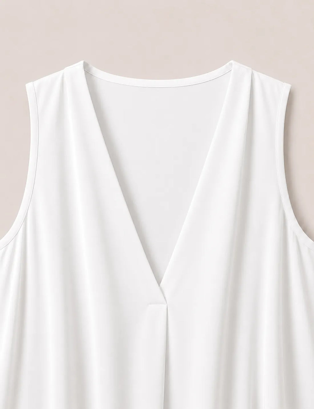 Camiseta Fluida Pliegue Blanca