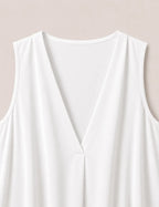 Camiseta Fluida Pliegue Blanca