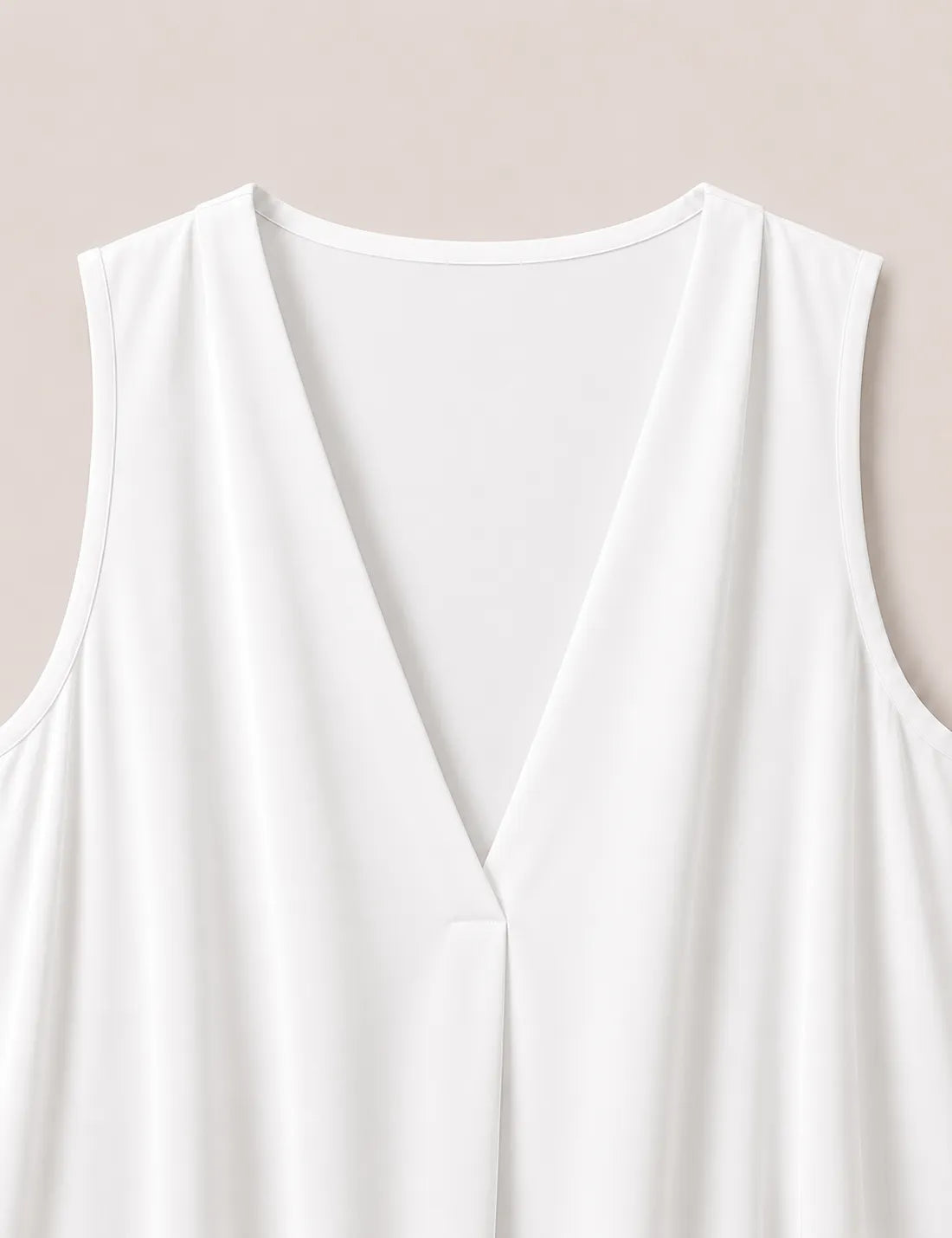 Camiseta Fluida Pliegue Blanca