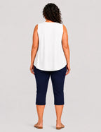 Camiseta Fluida Pliegue Blanca
