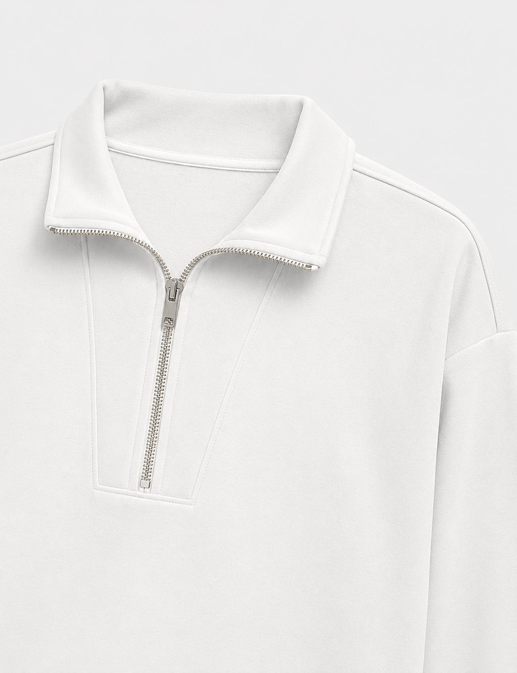 Sudadera Cremallera Blanca