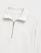 Sudadera Cremallera Blanca