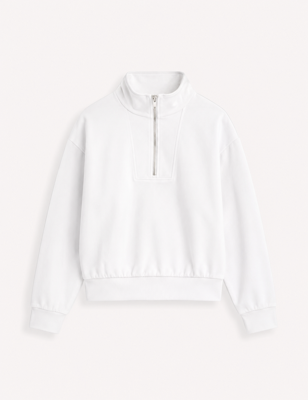 Sudadera Cremallera Blanca