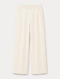 Pantalón Wide-Leg Crema