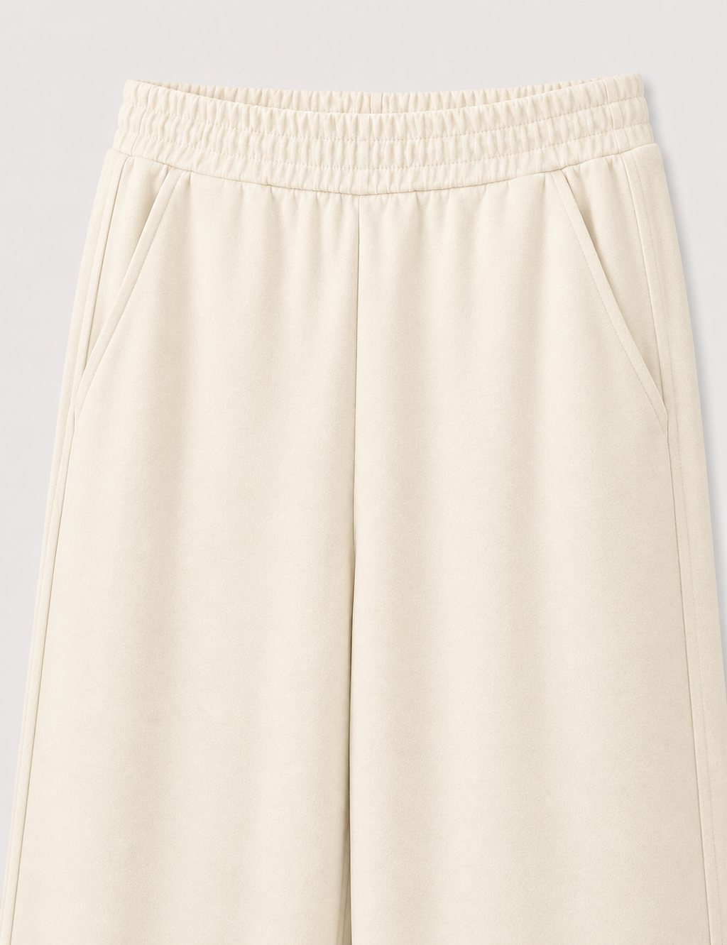 Pantalón Wide-Leg Crema