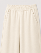Pantalón Wide-Leg Crema